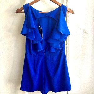 NWT Dance & Marvel Open Back Royal Blue Romper